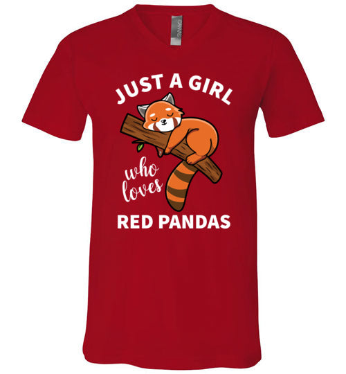 Just a girl who loves Red Pandas V-Neck