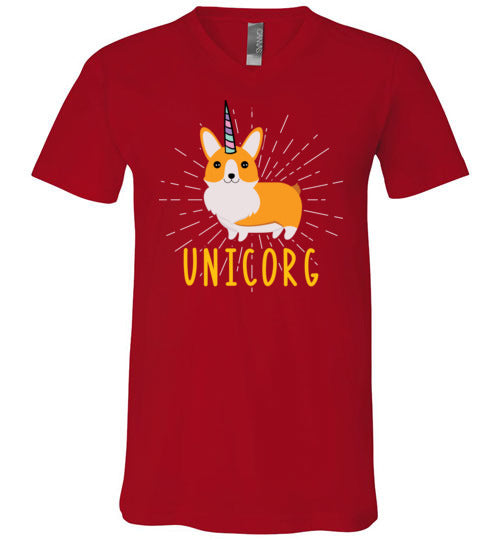 Unicorn Corgi Unicorg V-Neck