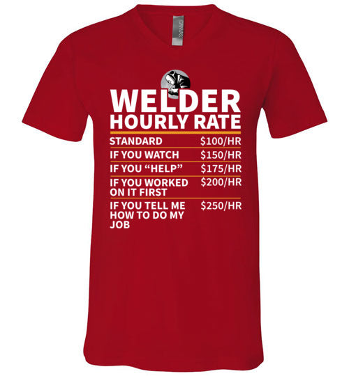 Welder Hourly Rate V-Neck