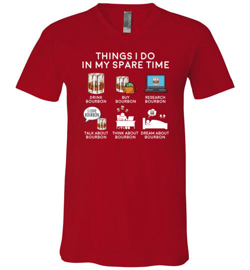Things I Do Spare Time Bourbon V-Neck