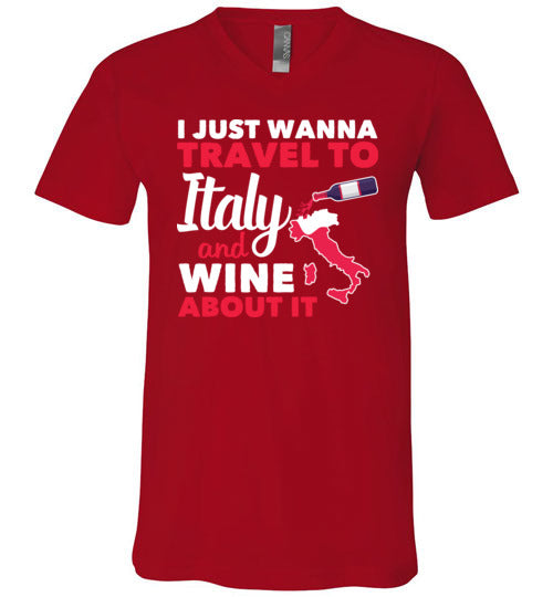 Italy Wine Travel V-Neck