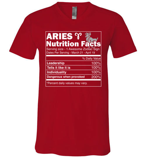 Aries Nutrition Facts V-Neck