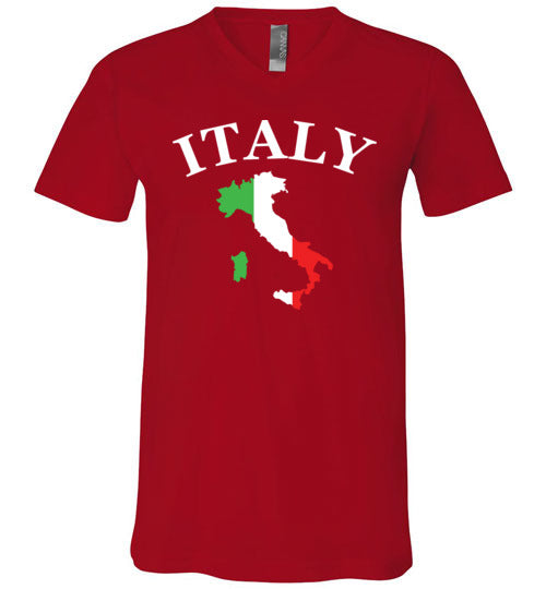 Italy Map Flag V-Neck