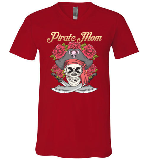 Pirate Mom Fancy V-Neck