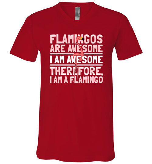 Flamingos Are Awesome V-Neck
