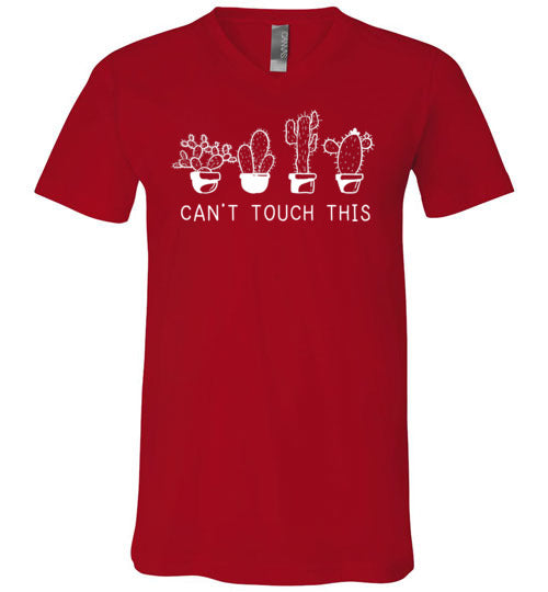 Cactus Cant Touch This V-Neck