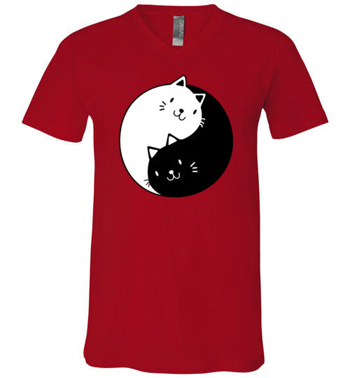 Cat Yin Yang V-Neck