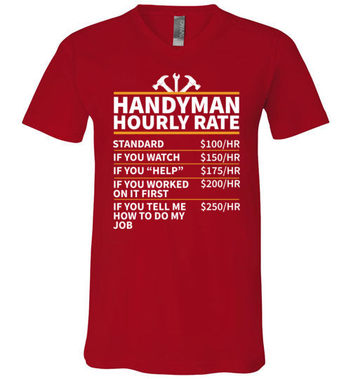 Handyman Hourly Rate V-Neck