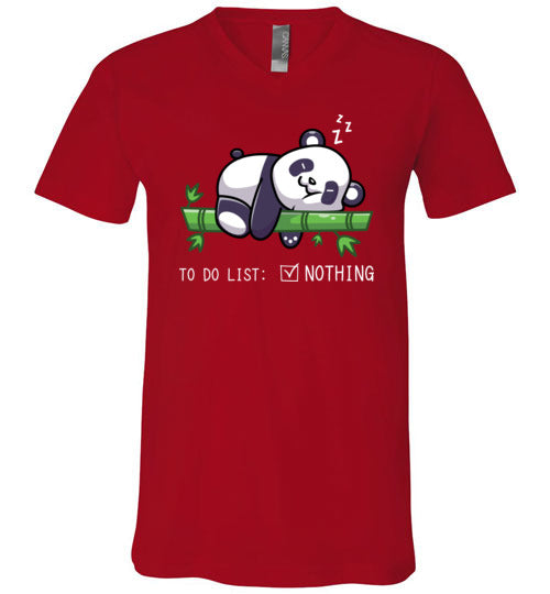Panda To Do List Nothing V-Neck