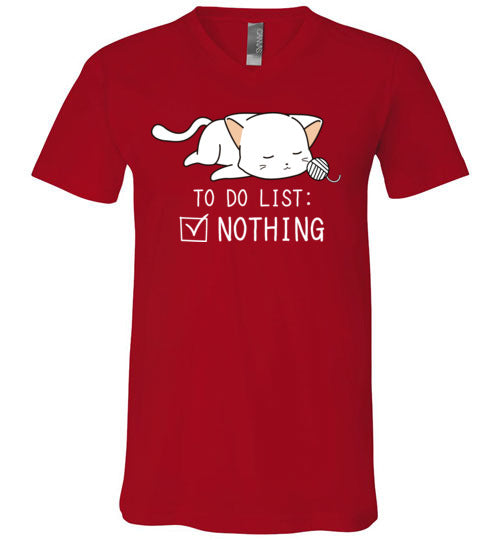 Cat To Do List Nothing V-Neck