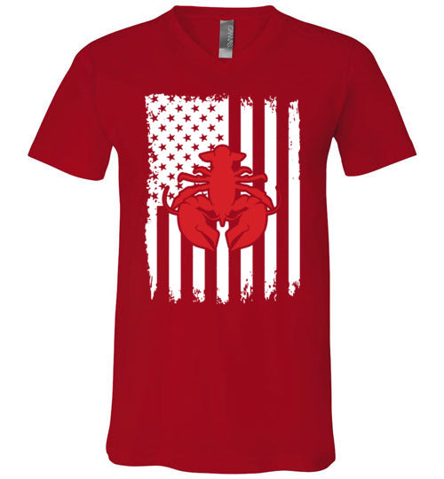 Crawfish American Flag V-Neck