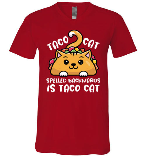 Taco Cat Spelled Backwards V-Neck