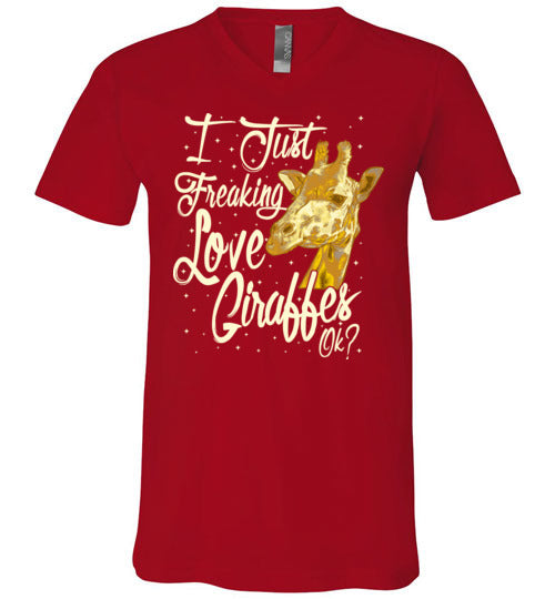 Freaking Love Giraffes V-Neck