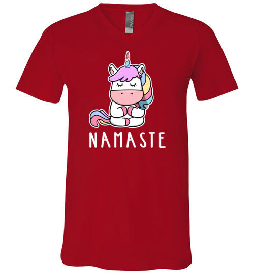 Yoga Unicorn Namaste V-Neck