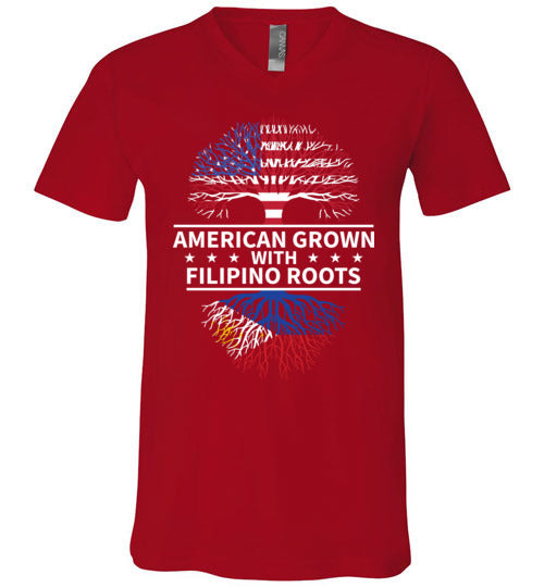 American Grown With Filipino Roots V-Neck