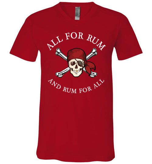 Pirate All For Rum V-Neck