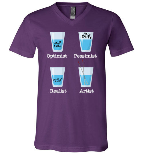 Optimist Pessimist Artist V-Neck