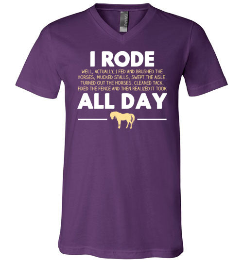 Horse Rode All Day V-Neck