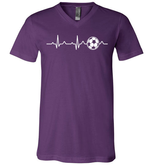 Soccer Heartbeat V-Neck