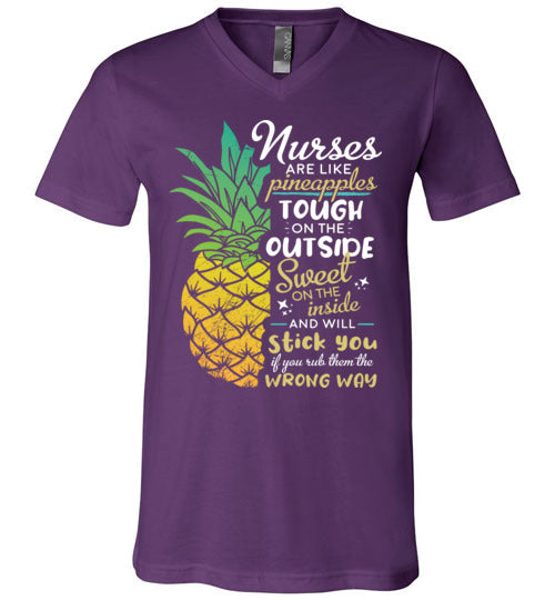Nurses are like Pineapples V-Neck