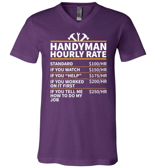 Handyman Hourly Rate V-Neck