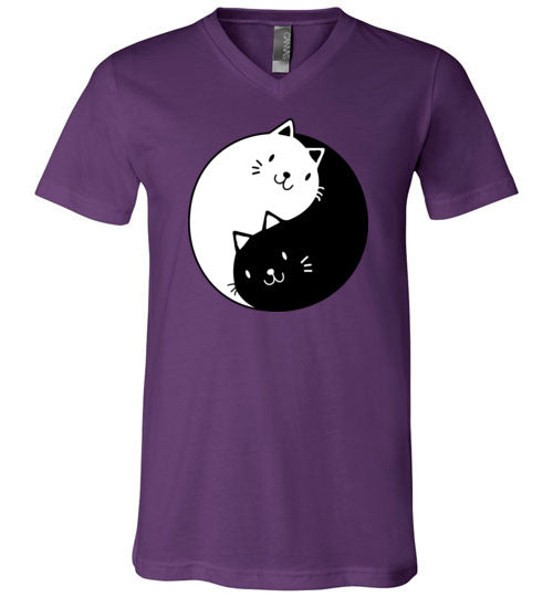 Cat Yin Yang V-Neck