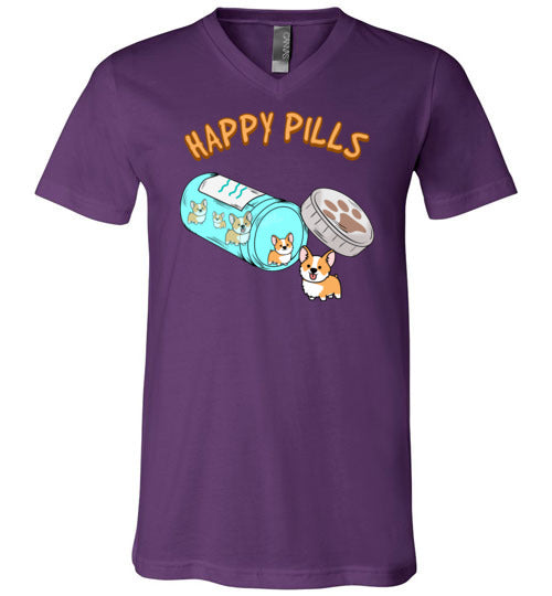 Happy Pills Corgi V-Neck