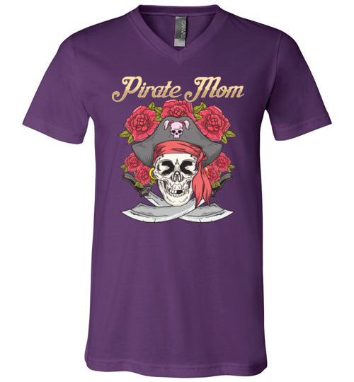 Pirate Mom Fancy V-Neck