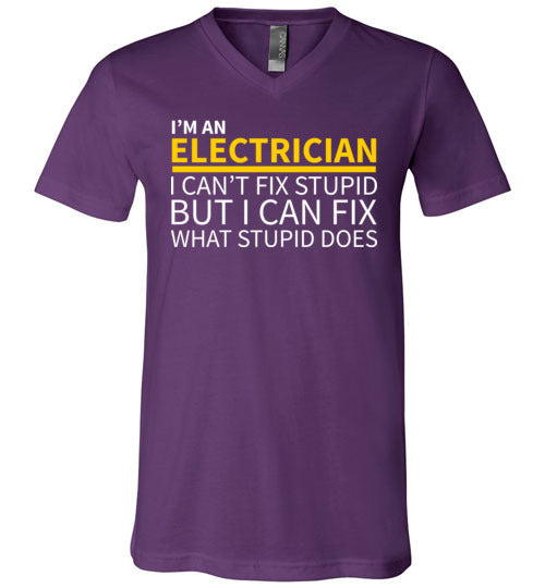 Electrician Cant Fix Stupid V-Neck
