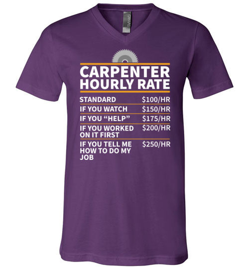 Carpenter Hourly Rate V-Neck