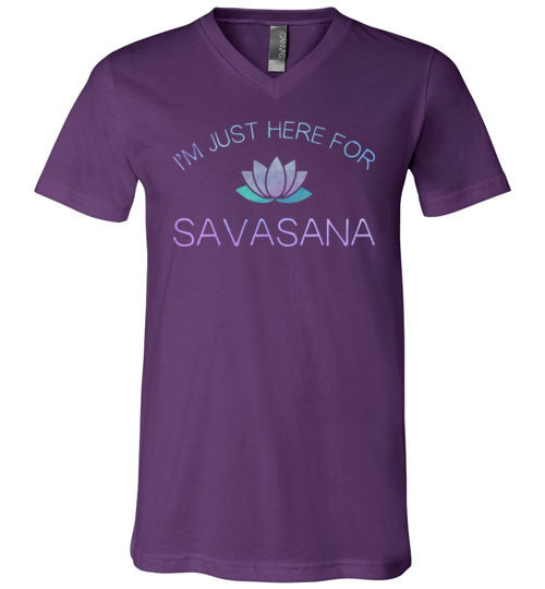 Yoga Just Here For The Savasana V-Neck