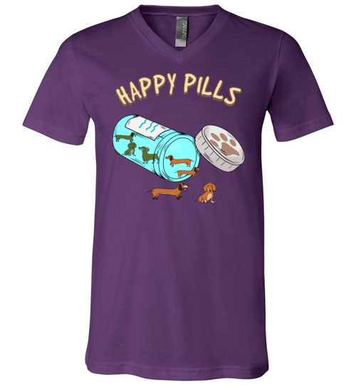 Happy Pills Dachshund V-Neck