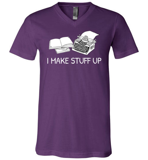 Writer I Make Stuff Up V-Neck