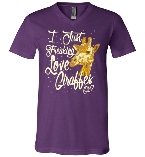 Freaking Love Giraffes V-Neck