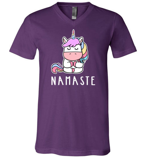 Yoga Unicorn Namaste V-Neck