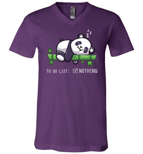 Panda To Do List Nothing V-Neck