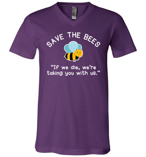 Save The Bees Taking You With Us V-Neck