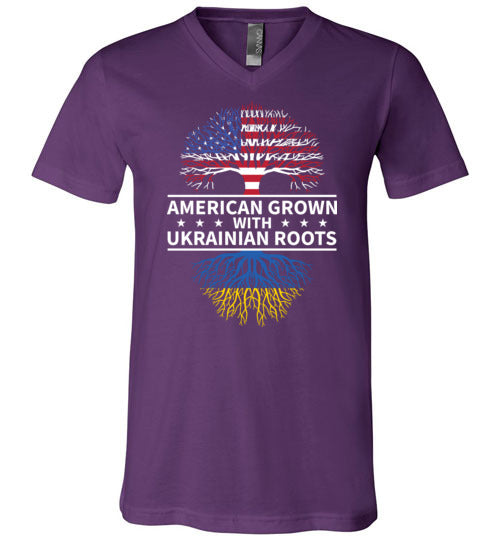 American Grown With Ukrainian Roots V-Neck