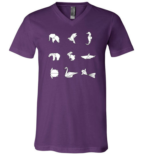 Origami Animals V-Neck