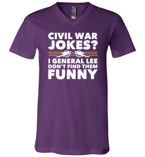 Civil War Jokes General Lee V-Neck