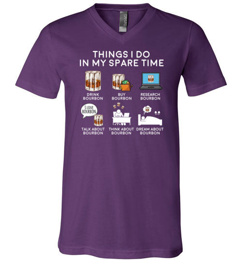 Things I Do Spare Time Bourbon V-Neck