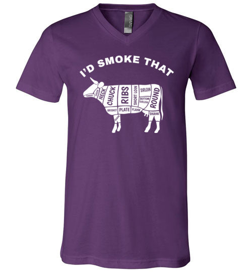 Id Smoke That Beef BBQ V-Neck