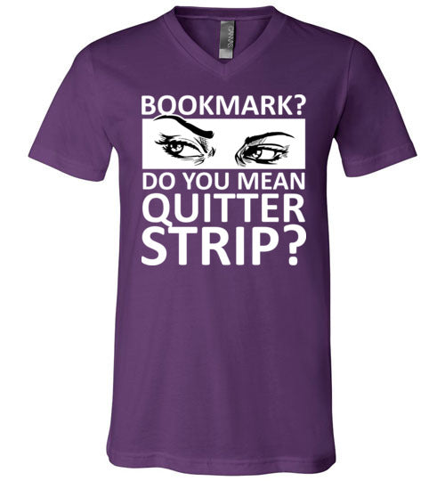 Bookmark Quitter Strip V-Neck