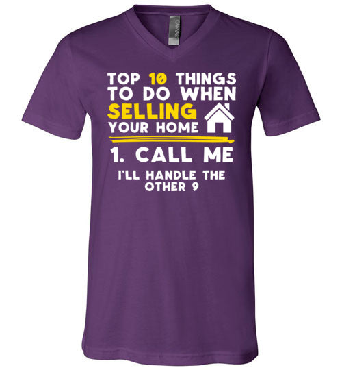 Top 10 Things Realtor Real Estate V-Neck