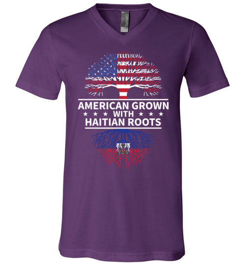 American Grown With Haitian Roots V-Neck
