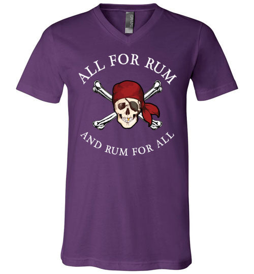 Pirate All For Rum V-Neck
