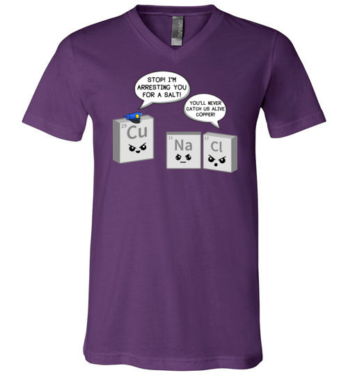 Periodic Table A Salt Copper V-Neck