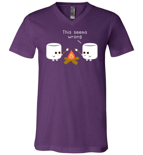 Marshmallows Roasting Marshmallows Camping V-Neck