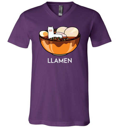 Llamen Llama Ramen V-Neck