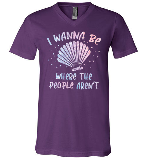 Mermaid I Wanna Be Where The People Arent V-Neck